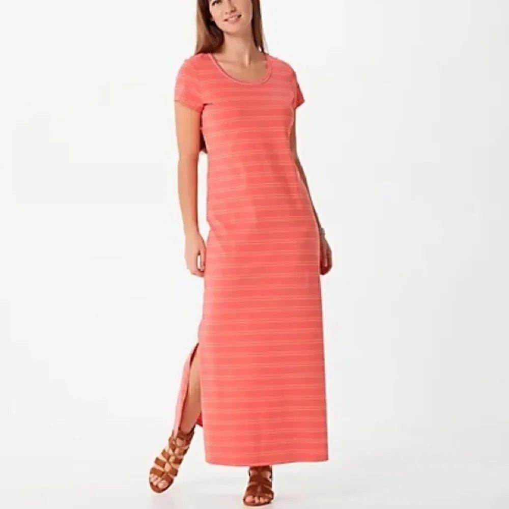 Isaac Mizrahi Live! yarn Dye Stripe Maxi Dress